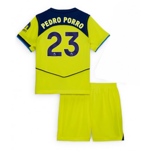 Stroje piłkarskie Tottenham Hotspur Pedro Porro #23 Koszulka Trzeciej dla dzieci 2025-26 Krótki Rękaw (+ szorty)